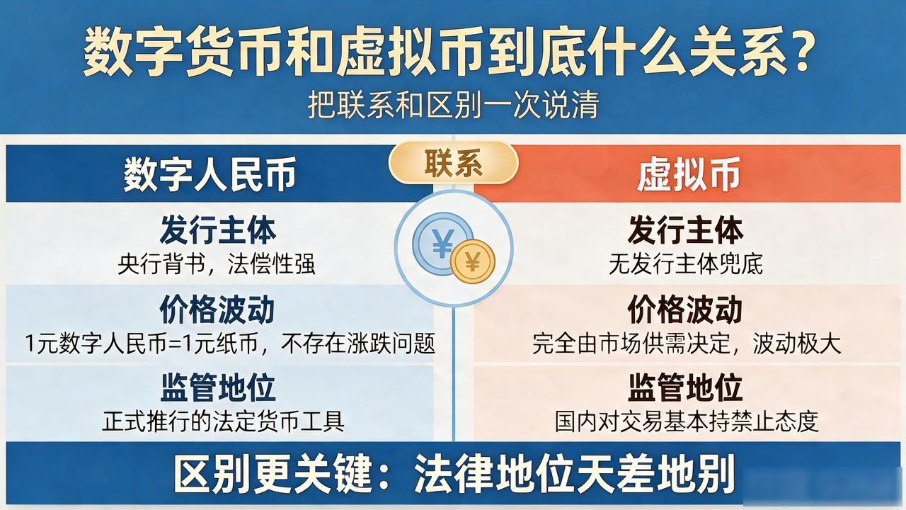 数字货币和虚拟币联系_数字货币和虚拟币的区别_数字人民币与比特币对比