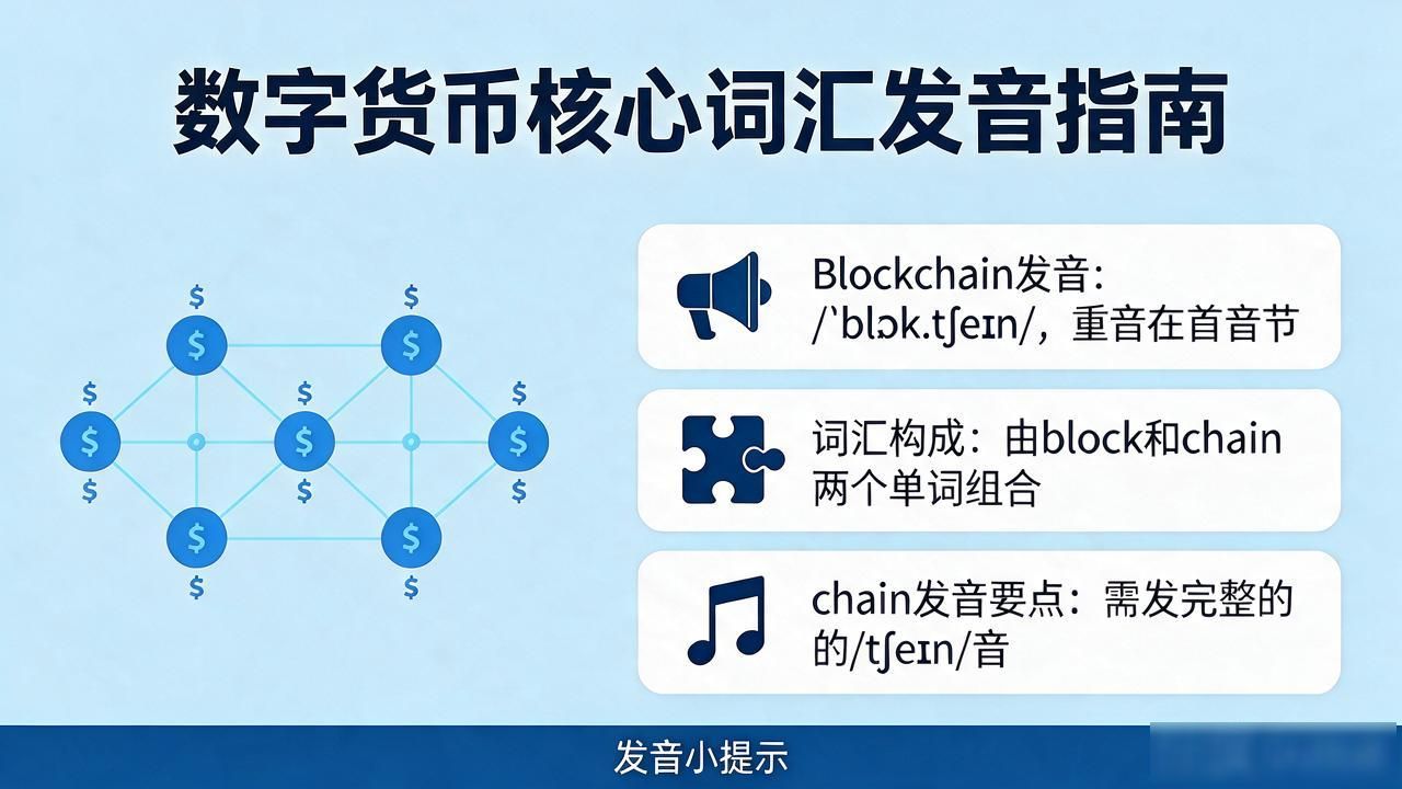 数字货币专业人士必学的加密货币术语英文发音_数字货币英文怎么读_Cryptocurrency Blockchain Bitcoin Ethereum标准读音指南