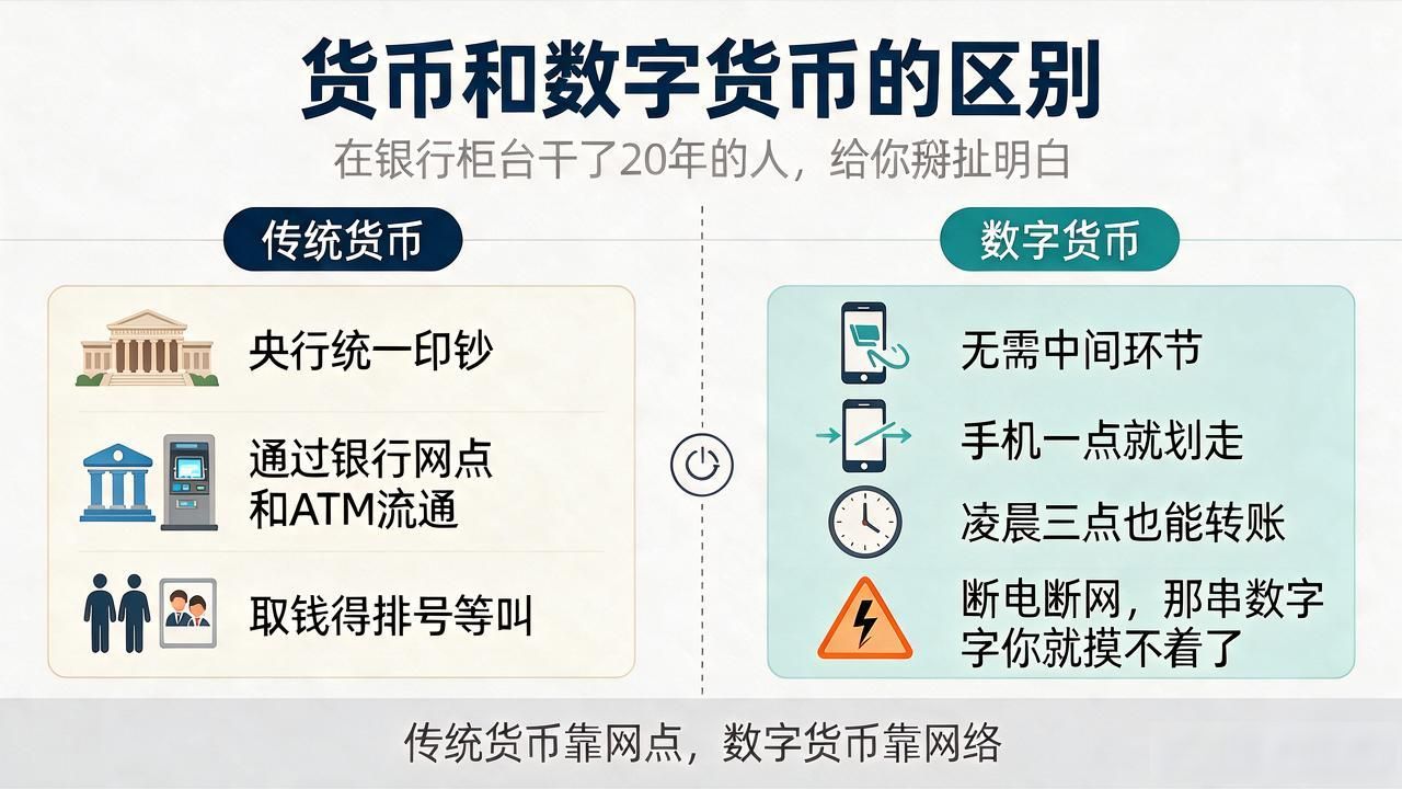 数字货币与传统货币区别_货币和数字货币的区别_柜台数字人民币体验