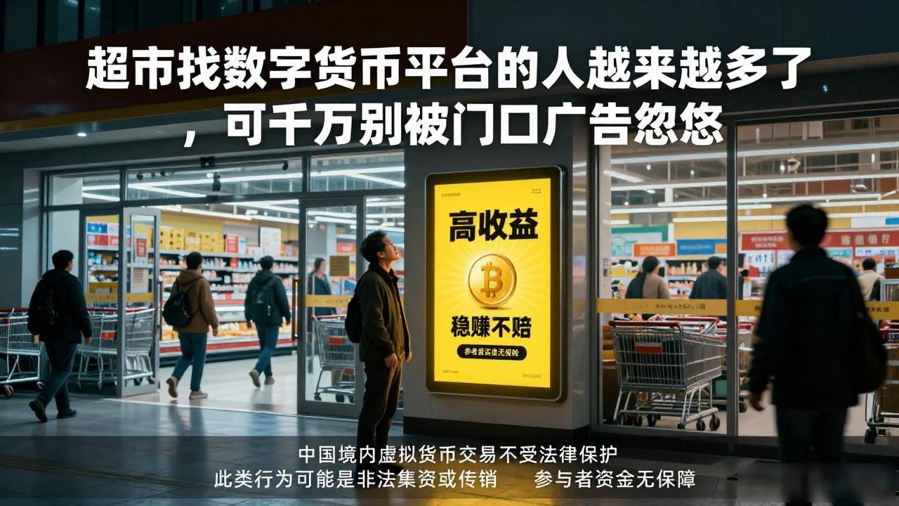 超市找数字货币平台_数字货币平台骗局识别_超市门口扫码领币积分兑换骗局