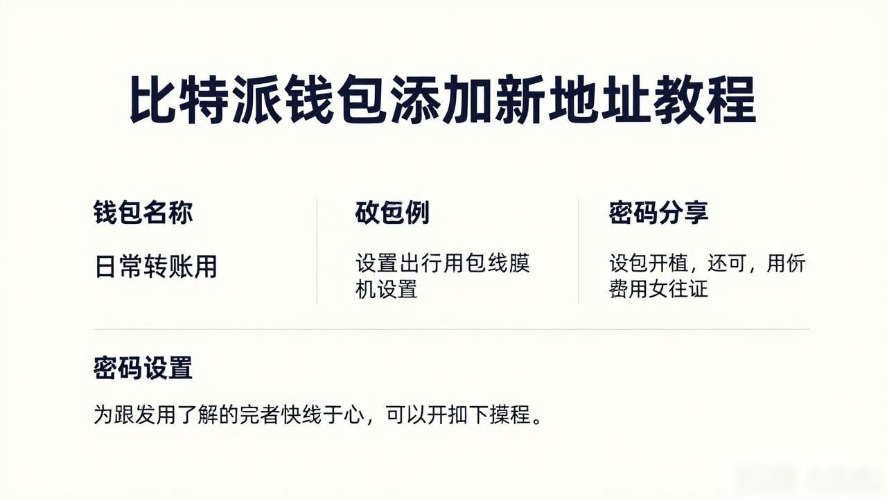 比特派钱包添加钱包_比特派钱包创建新钱包步骤_如何在比特派钱包中添加新钱包地址？